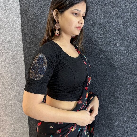 TELESTAR WITH ORGANZA Stretchable Blouse - Picture 4 of 9